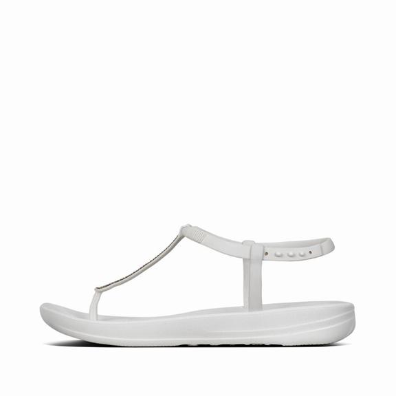 Tongs Femme Fitflop Iqushion Sparkle Blanche (EBY625094)